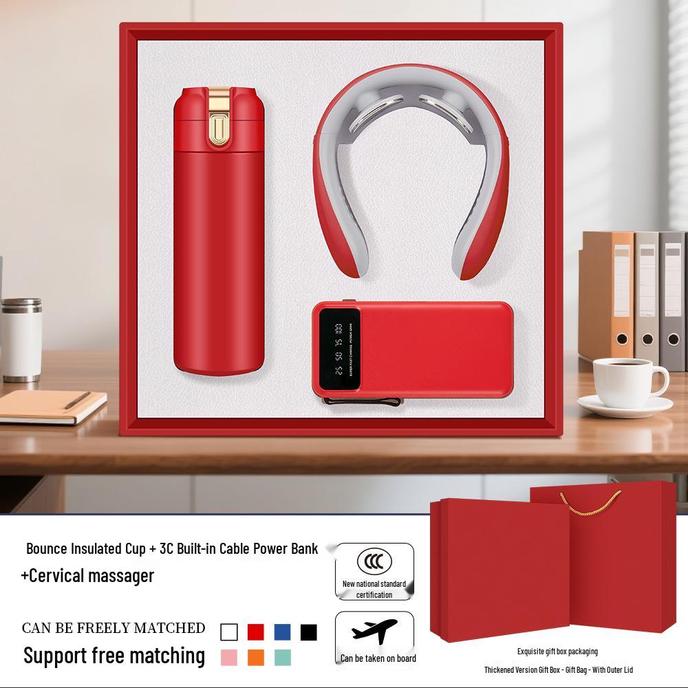 Custom Logo Insulated Mug Gift Set for Company Events and Customer Souvenirs