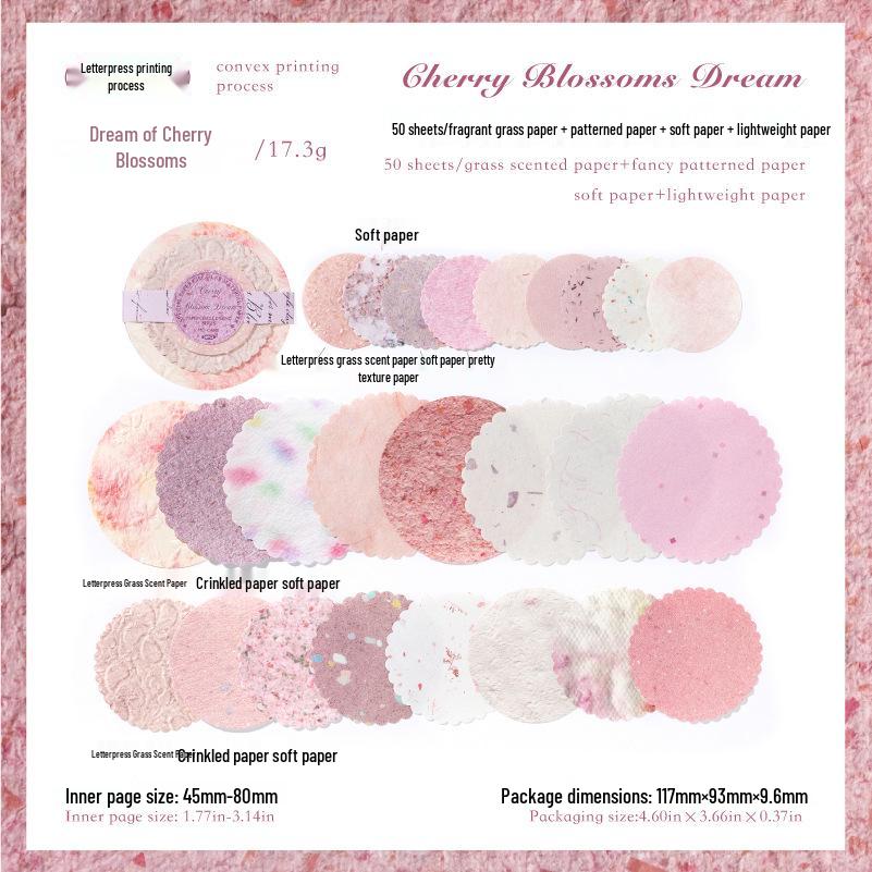 Retro Round Paper Pieces: Versatile Light Color Series for DIY Decoration