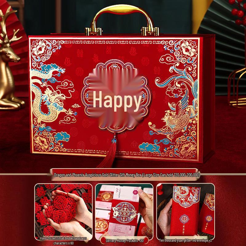 Luxury Betrothal Gift Box: Elegant Engagement & Wedding Decoration for Bride Price Cash