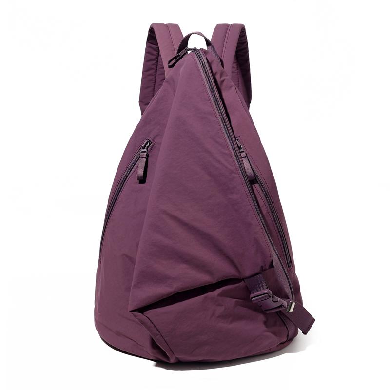 Women's Solid Color Backpack Men's Nylon Backpack Large Capacity Student Schoolbag