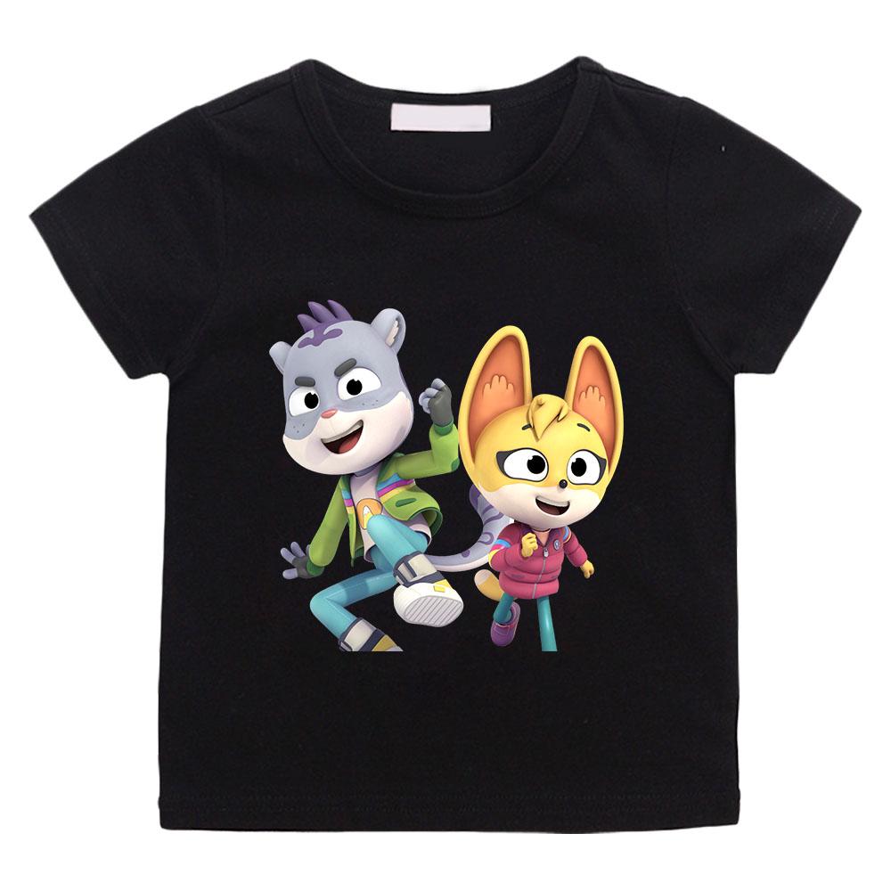 The Creature Cases Cartoon Print Children's T-shirts Cotton Short Sleeve 2-12Y Boys Girls Tees Casual Crew Neck Tops for Summer