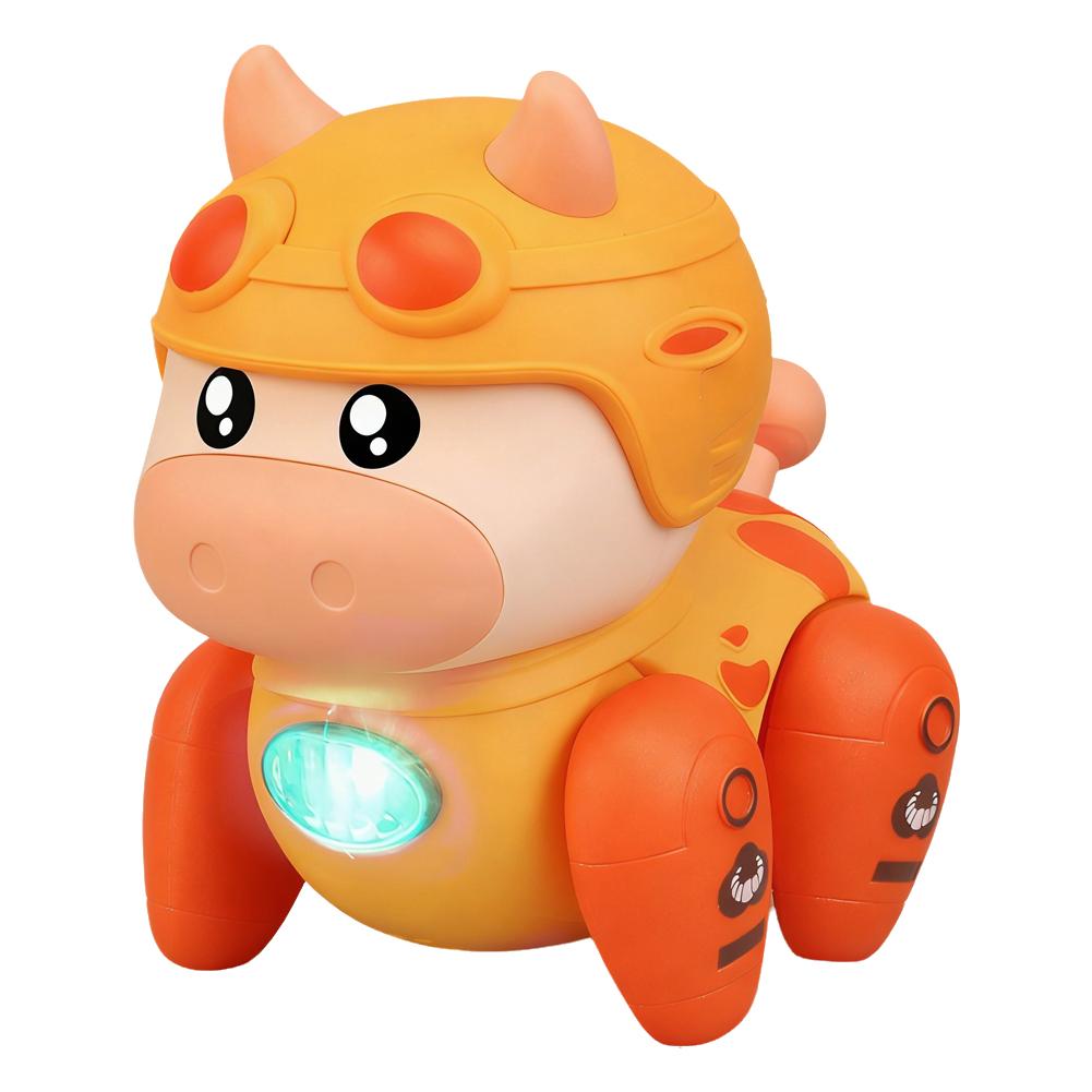 Electric Walking Crawling Dinosaur Dog Pig Toy With Music & Led Light, Musical Electronic Pet Animal Toys For Babies Toddlers