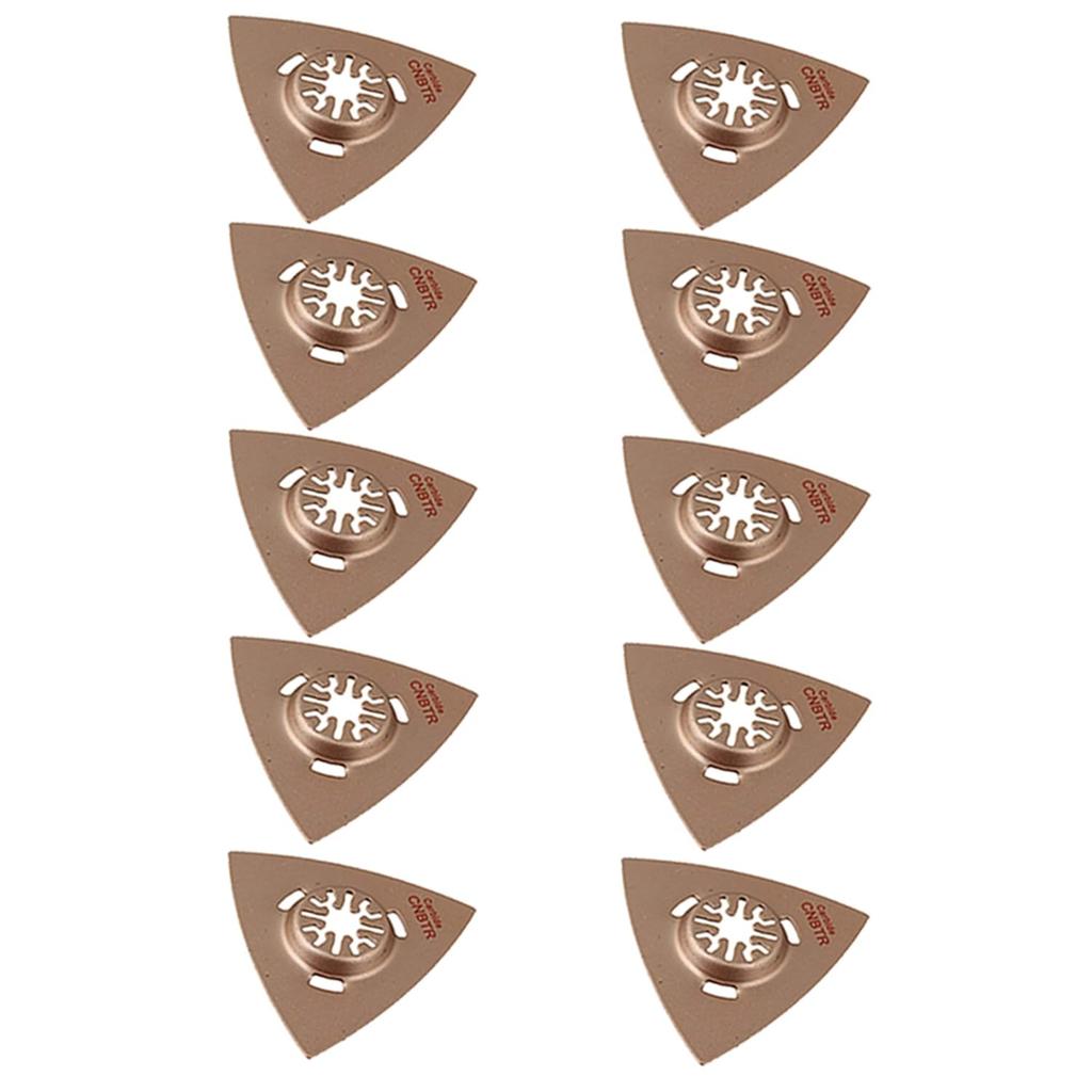 CNBTR Oscillating Multitool Triangle Carbide Rasp Saw Blades 80mm for Grinding Stone Set of 10