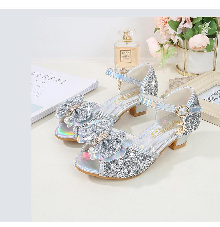 Girls' Summer Princess Non-slip Sandal Heels with Bow – For Kids & Big Kids