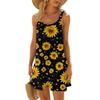 Abito da sole estivo da donna senza maniche con scollo a U, vestito canotta da spiaggia