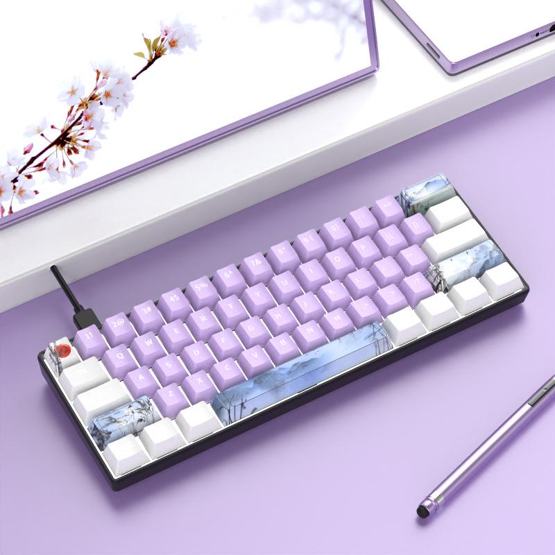 61-Key Mechanical Mini Keyboard for Gaming & Office - Blue, Black, Brown, Red Switches