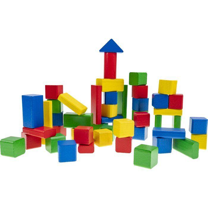 HEROS - Blocs de construction en bois 100 % certifié FSC - 50 pieces - Des 1 ans