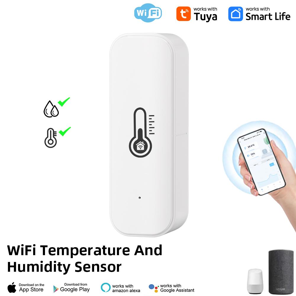 Tuya WiFi Smart Temperature Humidity Sensor Indoor Hygrometer APP Remote Control Works With Alexa Google Home Smart Home