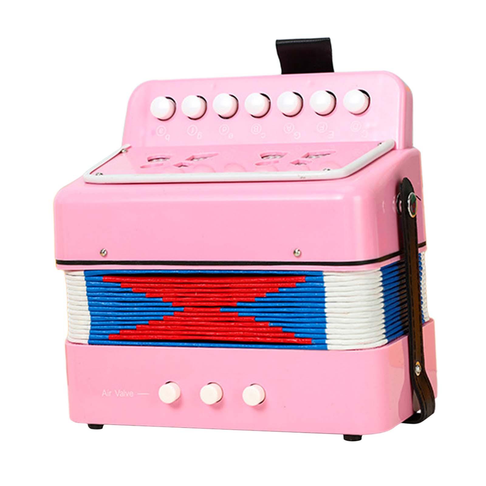 

Kids Accordion Accordion for Children Fun Activity Compact Musical Instrument for Home Birthday Beginner розовый