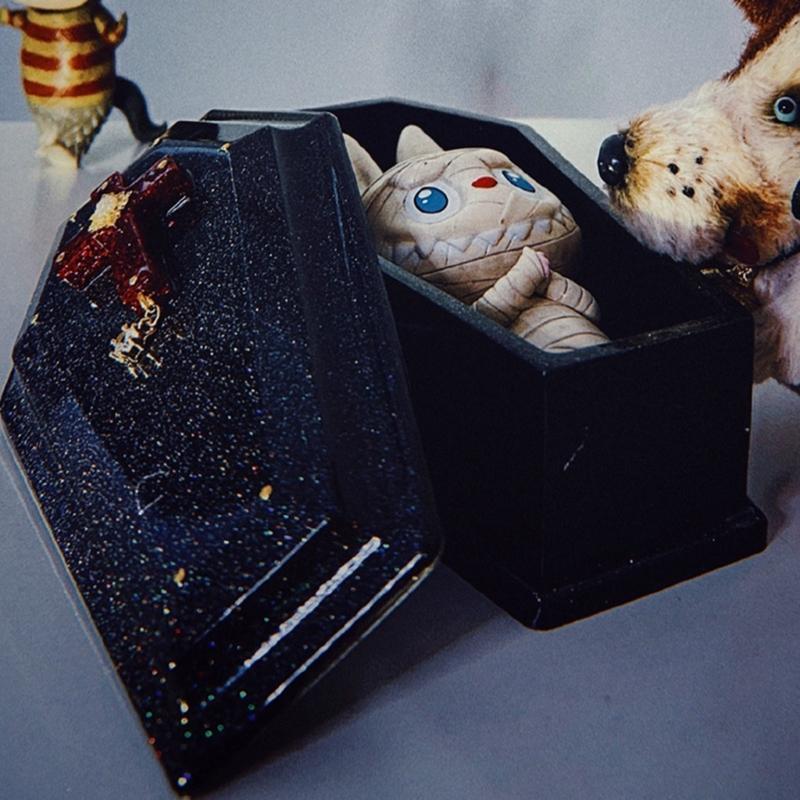 3D Coffin Shape Candle Silicone Mold Epoxy Resin Mold DIY Storage Box Tools Plaster Crafts Making Supplies Non-stick