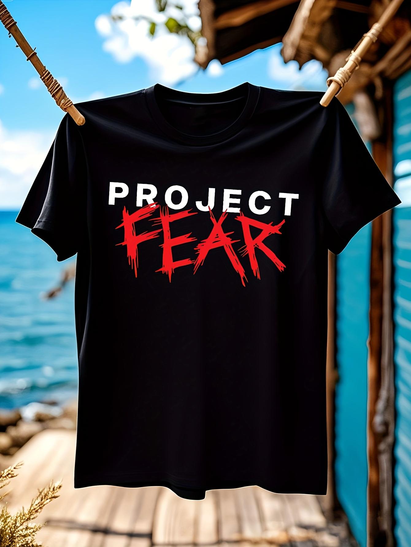 Project Fear Graphic Tshirt Graphic Tshirt for Men - Navy... M