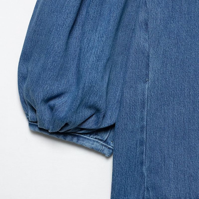 Kaslead New Arrival Women's Fashion Style Fashion Short Sleeve Denim Shirt Pants 5216053 6840055