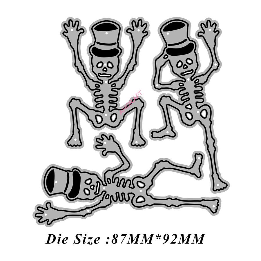

5551 Skull Bone Carbon Steel Die-cut Knife Mold DIY Cutting Tool August 2023 New Arrival 87*92mm 14g/set