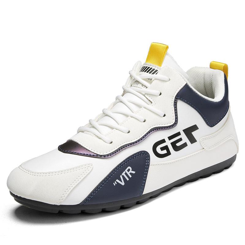 

2024 новый тренд мужской обуви Douyin explosion casual маленькие кожаные туфли корейской версии мальчики носят кожаные туфли Forrest Gump осенью 39 белый