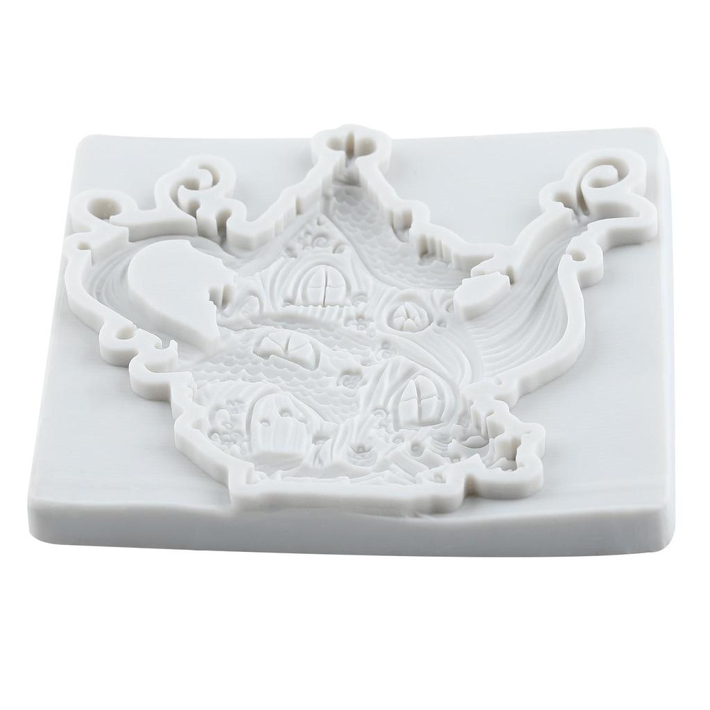 Fairy Garden House Silicone Mold Teapot House Fondant Molds Cake Decorating Tools Theme Cake Dessert Decorated Chocolate Candy Mold