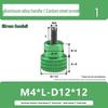 M3M4 Aluminum Alloy Hand-Tightening Flat Head Knurled Adjustment Screw Bolt