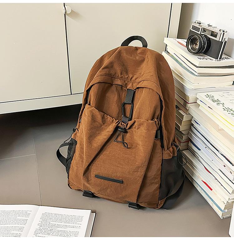 Schoolbag Lightweight Multi-Pocket Neutral Wind Men's and Women's Backpacks Commuter Travel Large Capacity Junior High School Student Backpacks Tide
