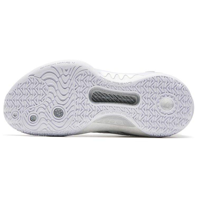 Anta Shock Wave 5 Heritage Low top Slip Resistant Abrasion Resistant Basketball Shoes Women's Gray Silver 122331106-7