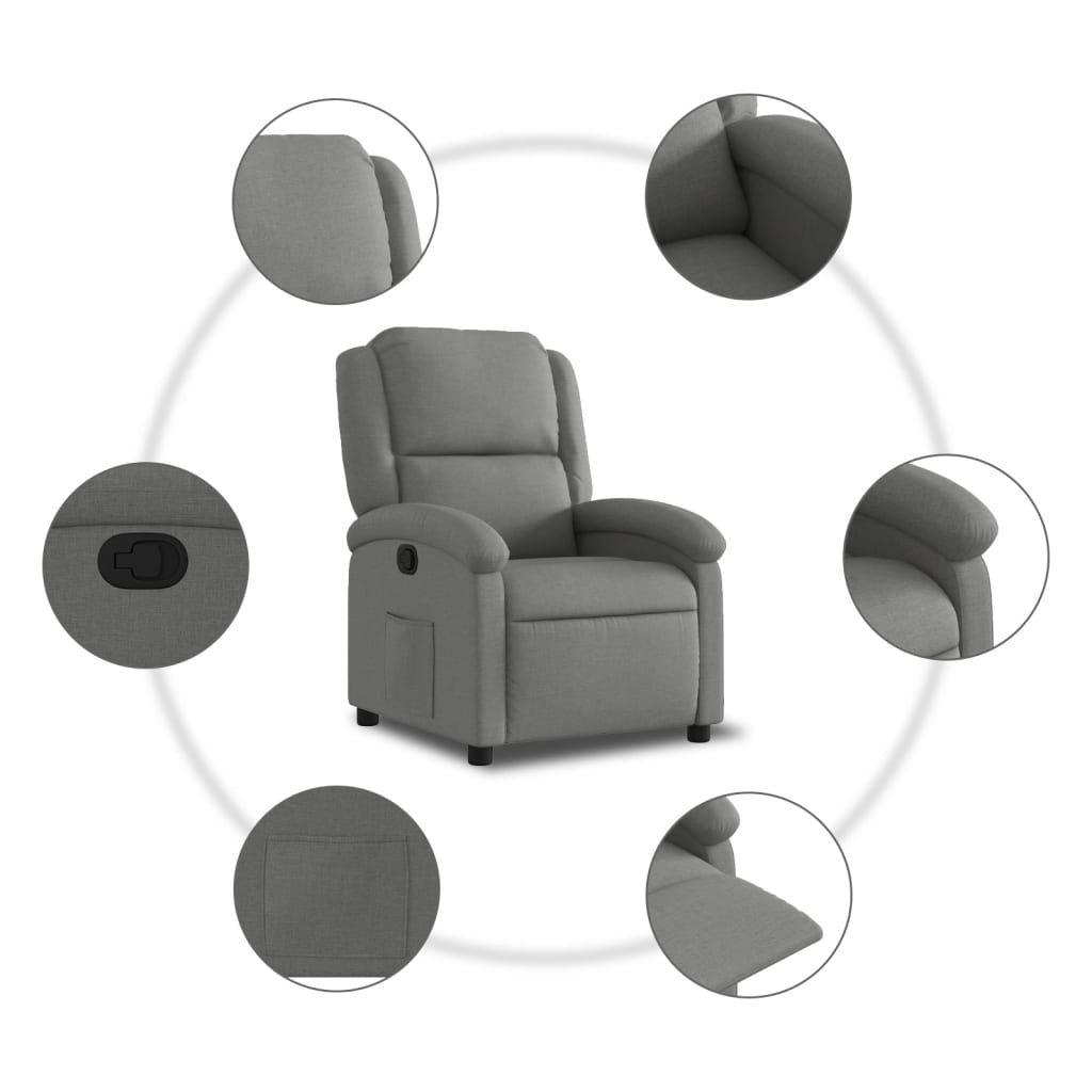 Relaxation Armchair Fabric Dark Grey