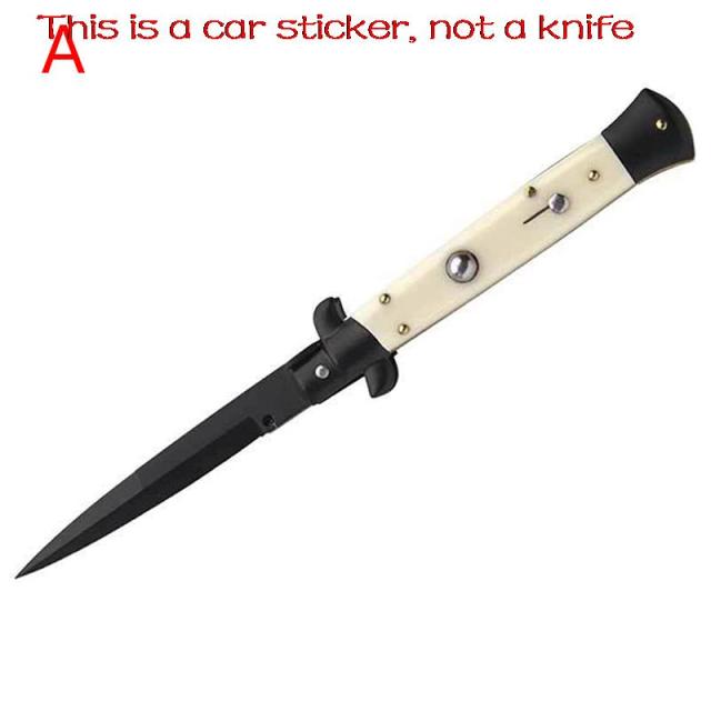 Buy 15cm for Automatic Switchblade Knife Car Truck Decal Bumper Window ...