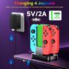 [2024 NEW Model] Wenocally Switch & Switch Organic EL Joy-Con Charger Stand RGB Light 6 Joy-Con Switch Switch with Timing Function Overcharge Preventi