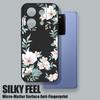 Coque fine mate à imprimé floral uni pour Xiaomi 13T Pro, Poco F6, X6, X5, Redmi Note 14 Pro, 13, 12, 11, avec cordon, en TPU souple et antichoc