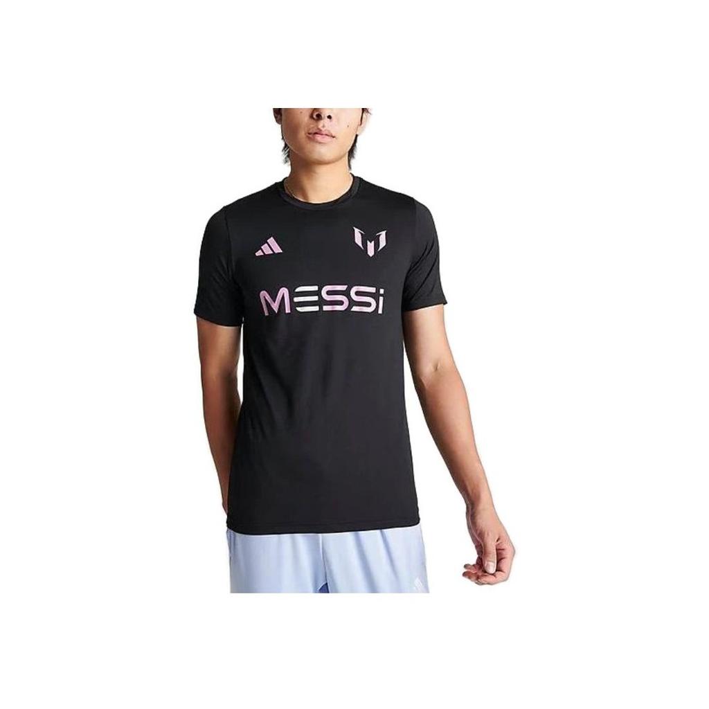 Adidas Letter Print Crew Neck Short Sleeve T-Shirt Men T-Shirt Black JF4315