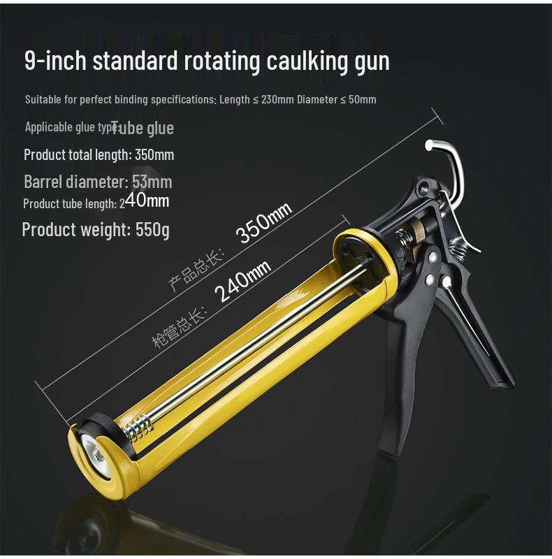 Automatic Silicone Glass Glue Gun & Grout Tool for Tile, Adhesive, and Nail-Free Applications