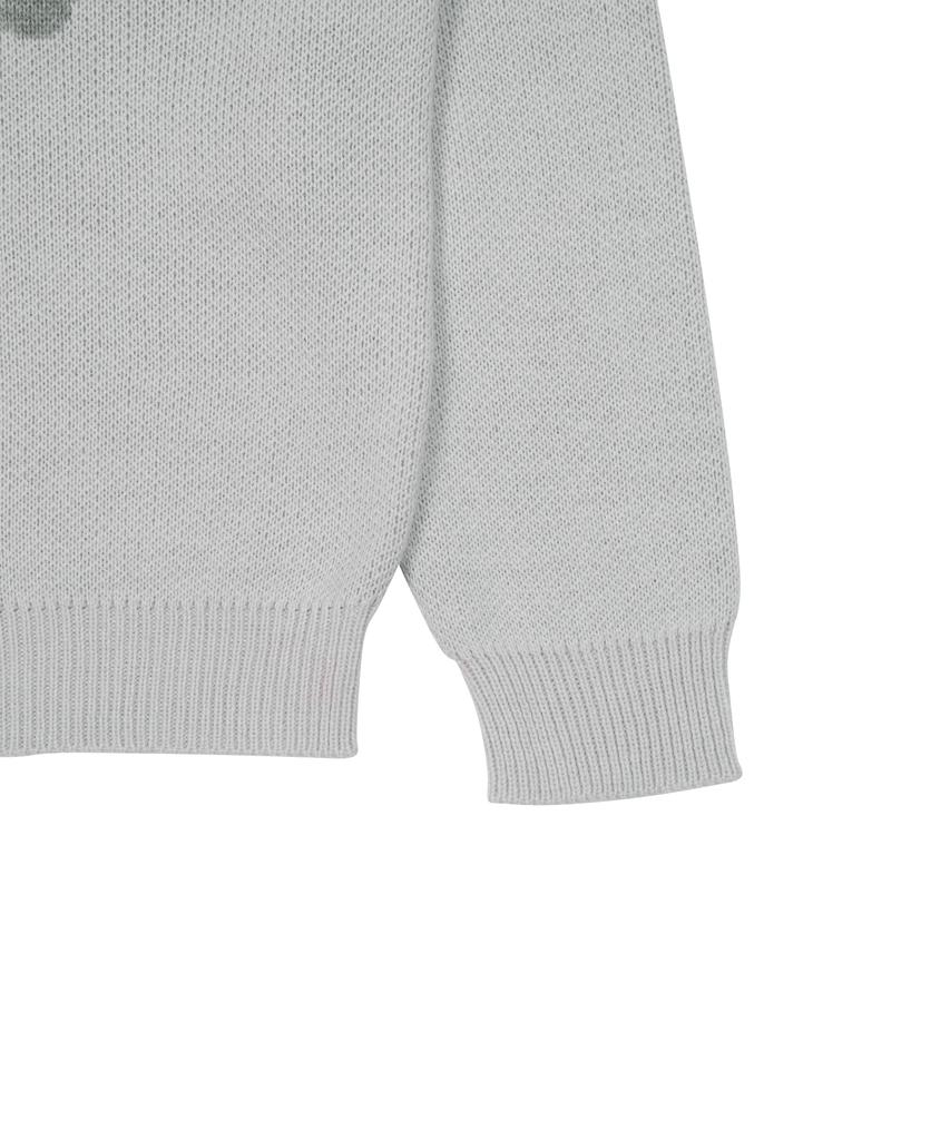 THE COLDEST MOMENT Tcm Typing Logo Knit (Grey)