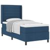 Boxspring Bed with Mattress and Headboard Blue 200 X 100 Cm Fabric