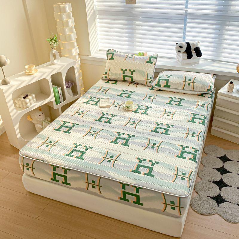 Nezha 2 bed cover latex mat three-piece set summer machine washable summer cooling mat air conditioning soft non-slip mat
