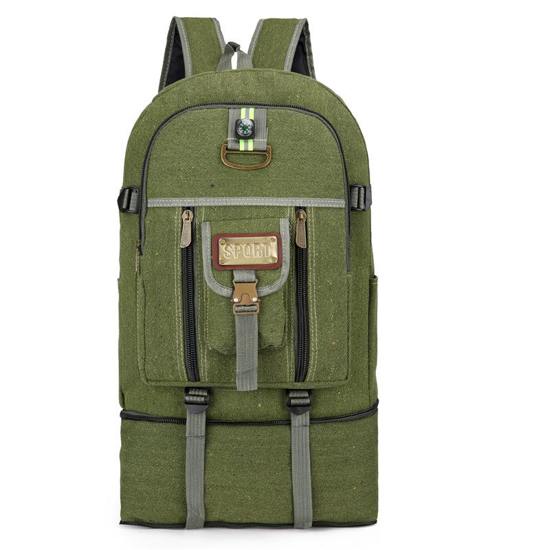 Extra Large Thick Canvas Backpack - Unisex Outdoor Hiking & Travel Bag
