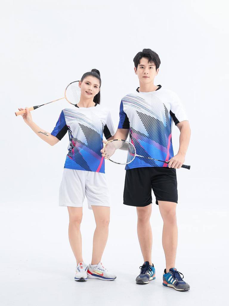 Lightweight Moisture-Wicking Breathable Short-Sleeve T-Shirt for Ping Pong, Badminton, Tennis, Volleyball - Free Shipping, In Stock