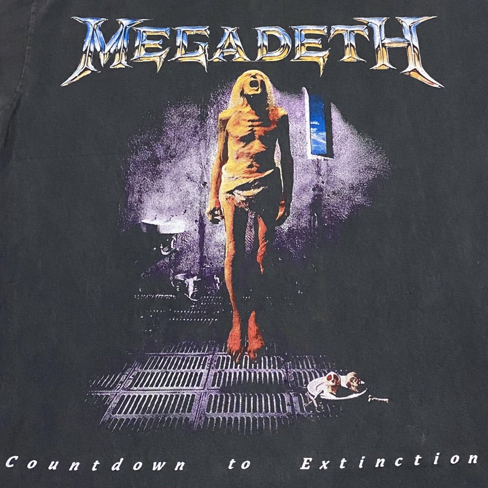 

Винтаж 1992 MEGADETH Металл Countdown To Extinction L Brockum Футболка Мужская Женская Футболки Топ РЕПРИНТ 3XL