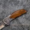 Hand-Forged Damascus Portable Folding Knife for Outdoor Camping
