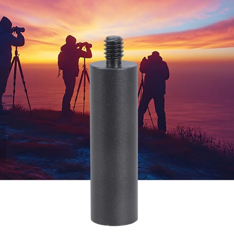 50mm Long Extension Tube 1/4-20 Double Thread Connector for Photography Gear Tripods Camping Light Mounting