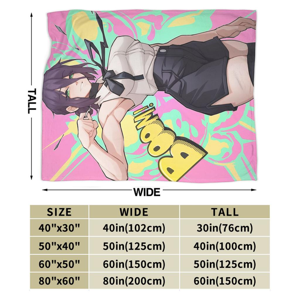 Chainsaw Man Reze Blanket Decorative Flannel Throw Blanket For Couch Chair Warm Soft Design Quality Bedspread Gift
