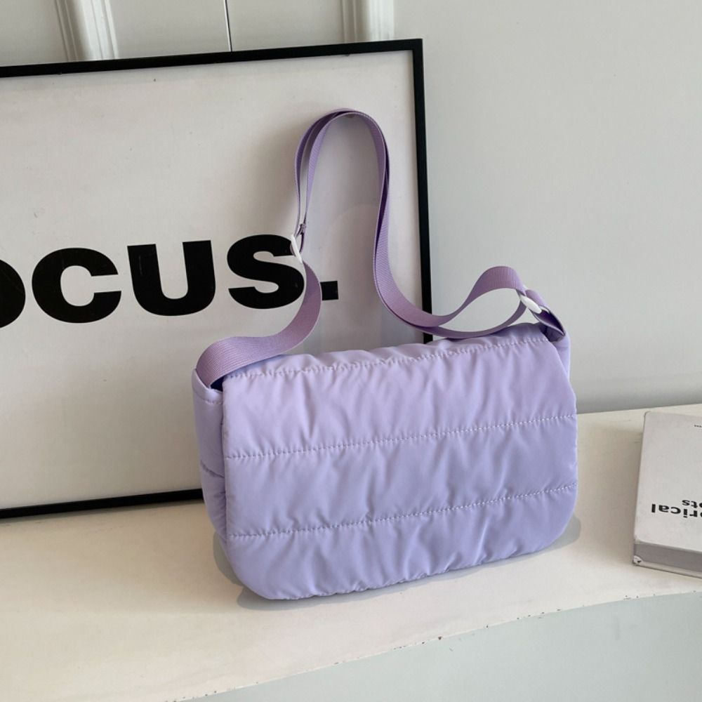 Gesteppte Nylon Gepolsterte Schultertasche Koreanischer Stil Baumwollgepolsterte Umhängetasche Reise