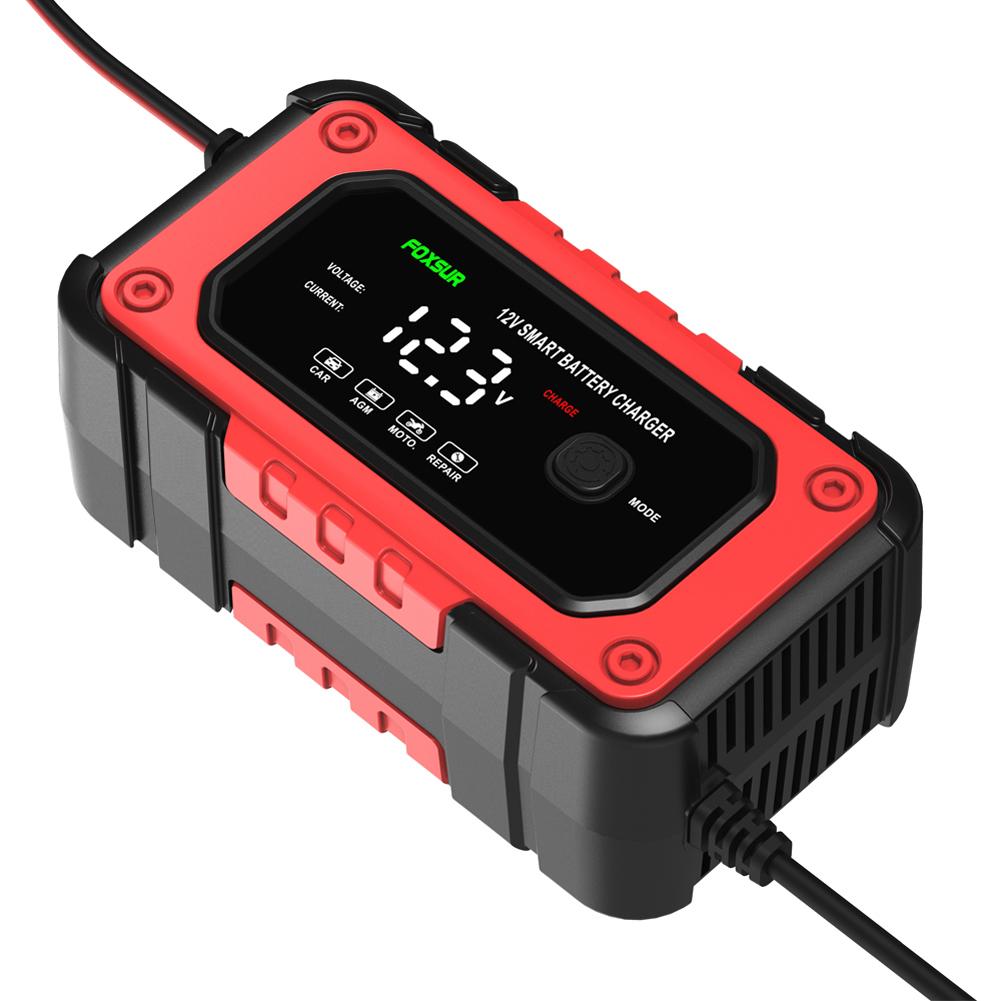 Large Display Auto Battery Charger Car Accessories 6A 12V Car Motorcycle Trucks Battery Charging Device US/EU Plug Car Charger