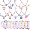 Faburo 12pcs Toddler Jewelry for Girls -6 Necklaces, 6 Bracelets | Little Girls Jewelry Kids Mermaid Necklace for girls, Kids Jewelry Necklace