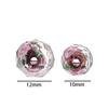 10pcs 10/12mm Faceted Glass Flowers Beads Loose Spacer for DIY Bracelet Necklace Keychains Jewelry Making Accessories Supplies