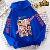 Spring Autumn Luffy Zoro Boys Girls Sweatshirt Hooded Pullover Anime One Piece Hoodies Casual Streetwear Costume Fashion Tops