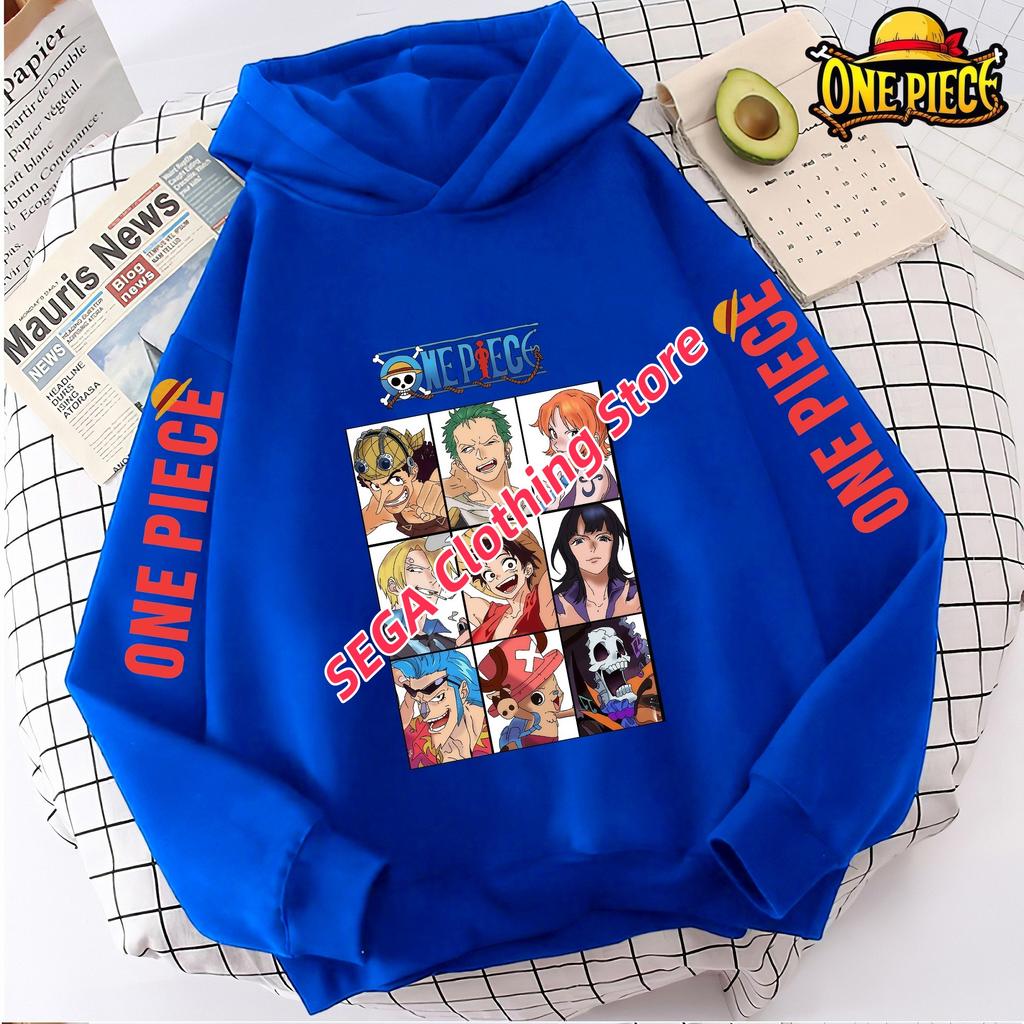 Spring Autumn Luffy Zoro Boys Girls Sweatshirt Hooded Pullover Anime One Piece Hoodies Casual Streetwear Costume Fashion Tops