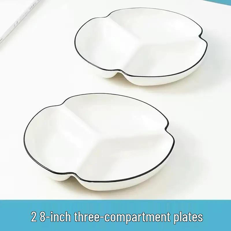 Children’s Ceramic Divided Plate for Portion Control - Creative, Household Breakfast Dish