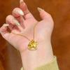 24k electroplated copper coin pony necklace new Chinese niche collarbone chain natal year light luxury neck chain necklace necklace jewelry women