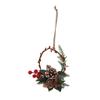 Christmas Hanging Decorative Wreath Handmade Unique Pine Cone Wall Decoration for Birthday Holiday