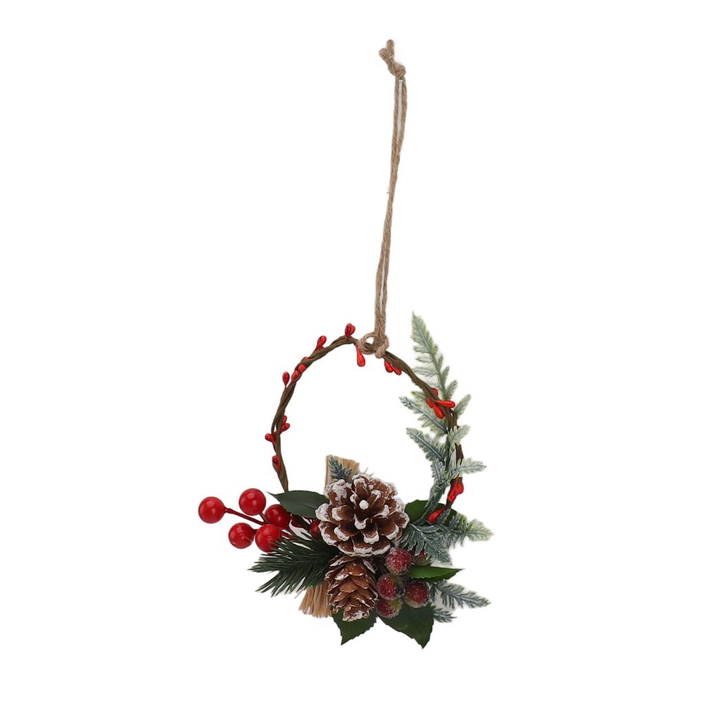 Christmas Hanging Decorative Wreath Handmade Unique Pine Cone Wall Decoration for Birthday Holiday