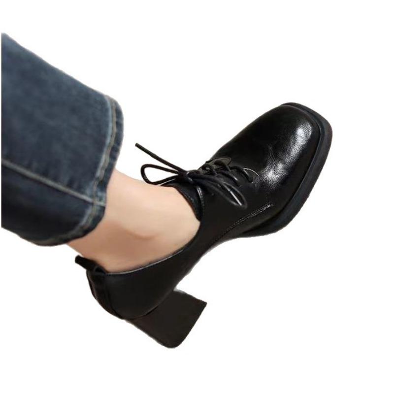 Neuer Stil Schnürschuhe mit spitzer Zehenpartie - Einzelschuh für Damen, Retro Damen High Heels