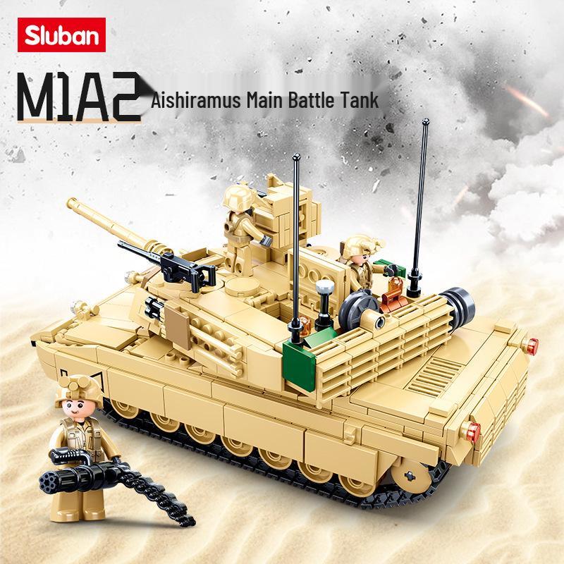 WWII Abrams Main Battle Tank Model Building Blocks Toy