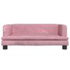 VidaXL Canapé pour enfants rose 80x45x30 cm velours 3196308